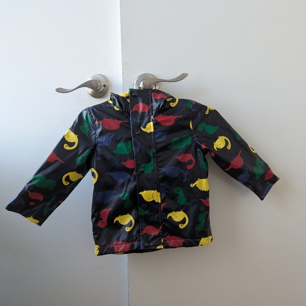 Joe Fresh Colorful Dinosaur Print Kids' Fleece Lined Rain Jacket
